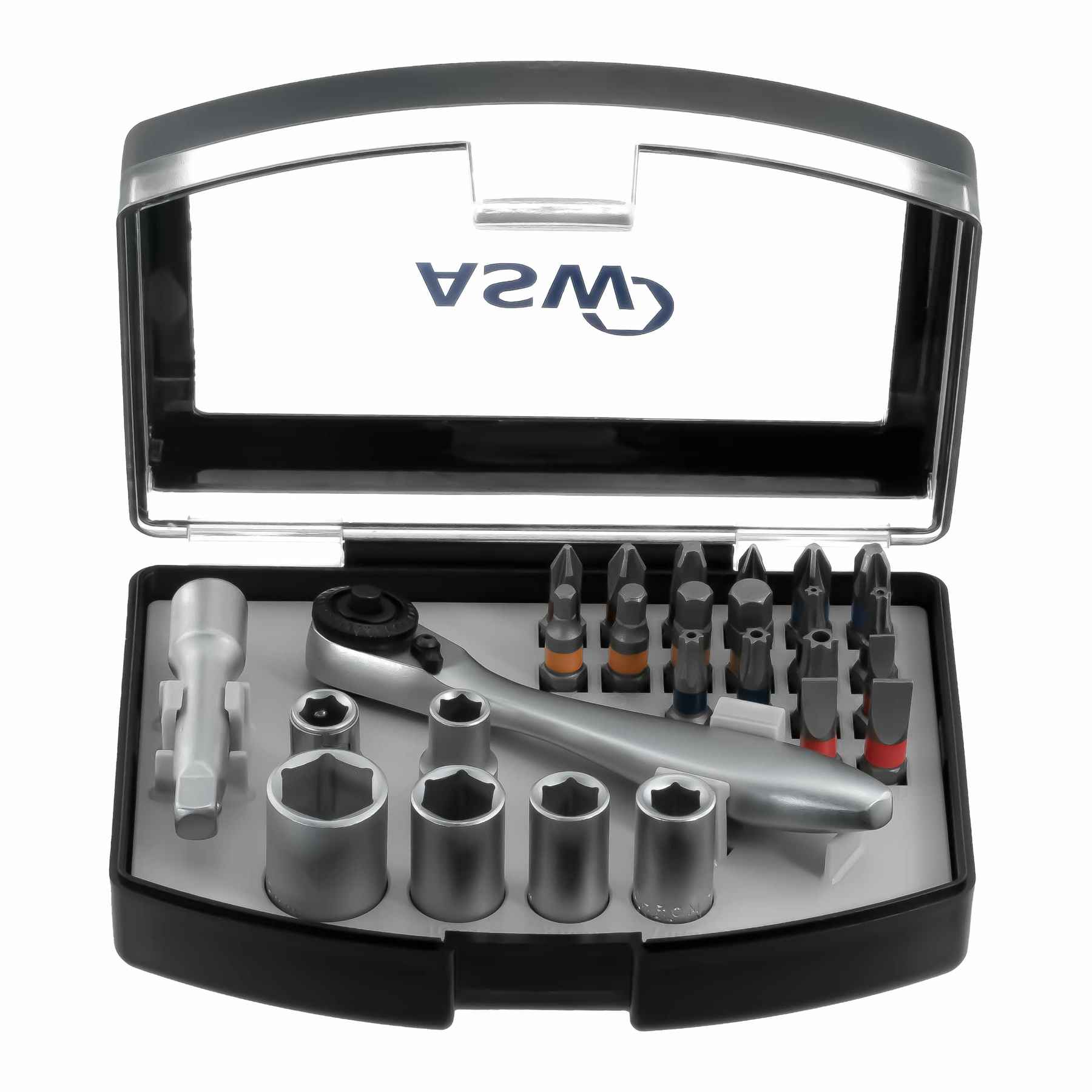 Bitbox mit Miniratsche, Nüssen und Bits | Fenster-Hammer.de