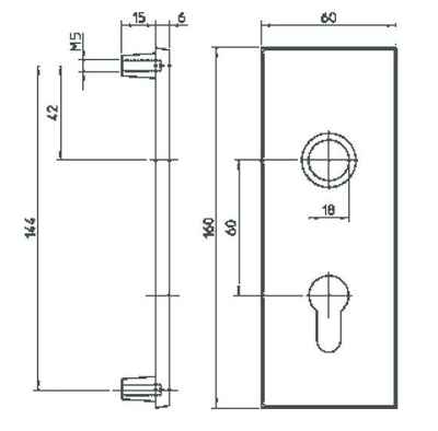 Garagentorschloss nach oben schließend Nemef 1808B Schlösser