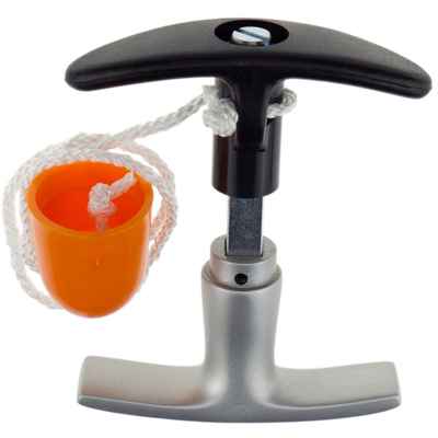 Garagentorgriff 9x60 Alu F1 und Ziehgriff Innen aus Kunststoff mit 50cm