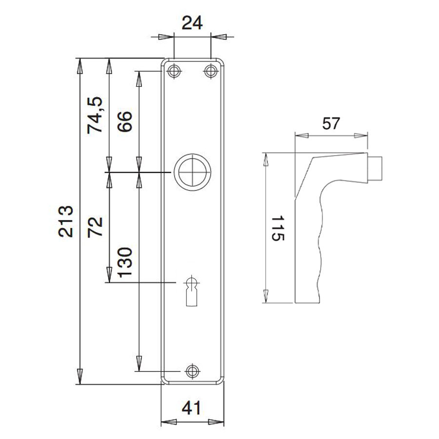 Druckergarnitur Bb Alu F1 72 8 Griffe Turschilder Komplett