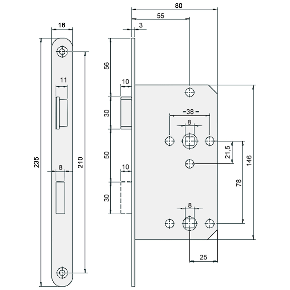Onity HT24 Schloss Set - Rechts- Oder Linkshänder BLT MUTTERPLATINEN PP32