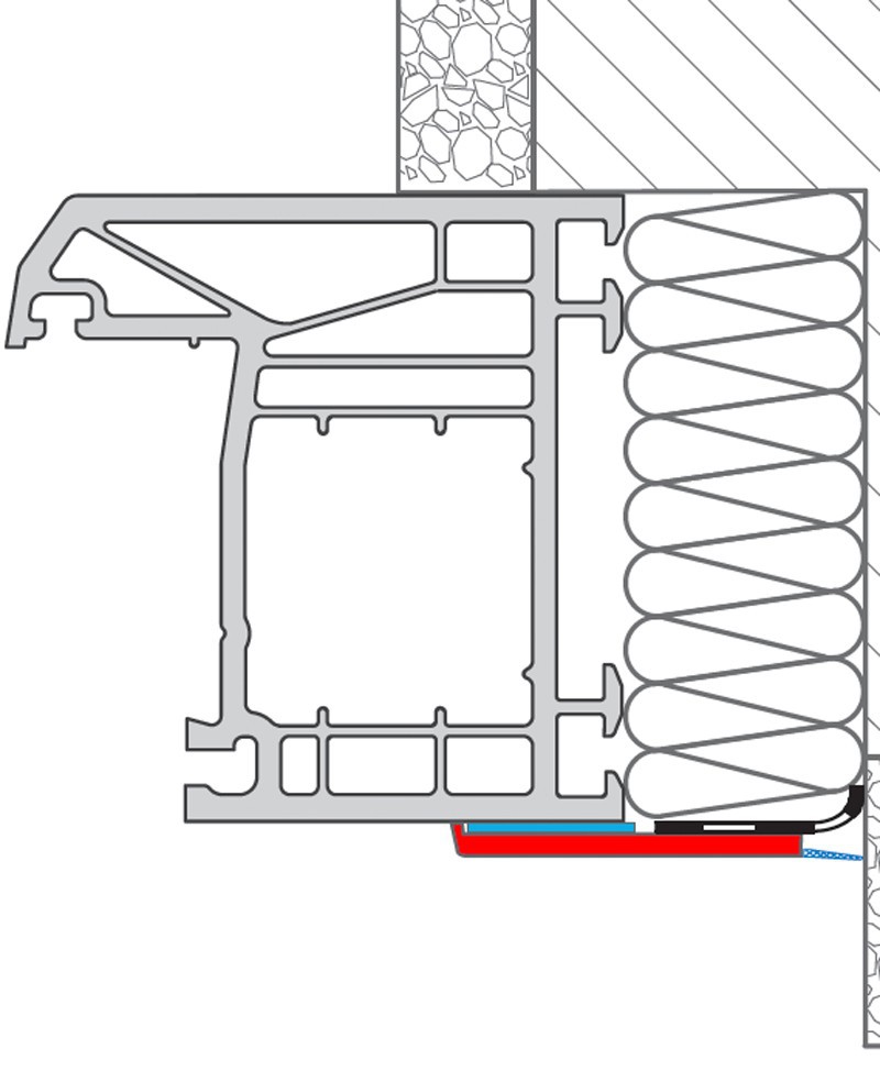 B: 40mm | L: 5m Flachleiste Kunststoffleiste Fensterleiste mit Gummilippe